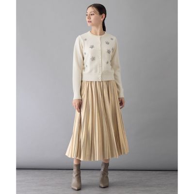 ANAYI◆スノーフレークカーディガン/38/タグ付/ウール/クリーム/無地/1025181603002380// スノーフレーク カーディガン | ANAYI/アナイ | 三越伊勢丹