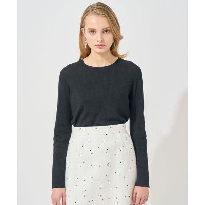 【SALE】ANAYI/アナイ【Eternal Line 2025】シアースパークリブ プルオーバー 95ブラック トップス【三越伊勢丹/公式】