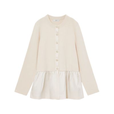 Eternal Line 2025】布帛コンビペプラム カーディガン