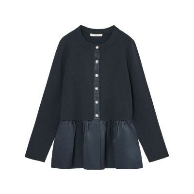 ANAYI アナイ ペプラム カーディガン Eternal Line 2025】布帛コンビペプラム カーディガン