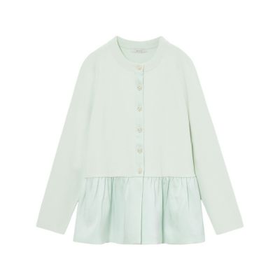 Eternal Line 2025】布帛コンビペプラム カーディガン