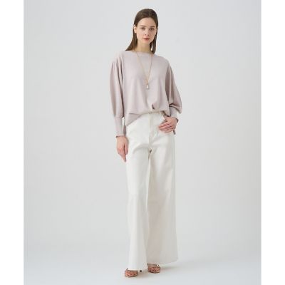 【765】アナイ　リネンボリュームスリーブジャケット　白　38 UNITED ARROWS green label relaxing Softリネンライク ショート