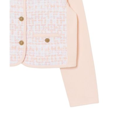 サーモンピンクツイードコンビ カーディガン | ANAYI/アナイ | 三越