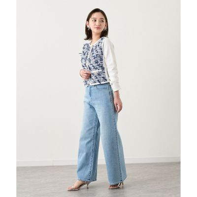 ネイビーリボンツイード　カーディガン