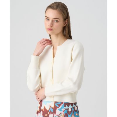 ANAYI/アナイ スプリングメリノキーホールカーディガン 02オフホワイト トップス【三越伊勢丹/公式】