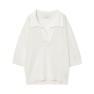 ANAYI アナイ コットン コード スキッパー ポロ 衿 プルオーバー ANAYI（アナイ）の「コットンコードスキッパーポロ衿 プル