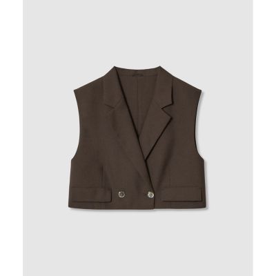セットアップ対応商品】リネンライクビエラショートジレ | ANAYI