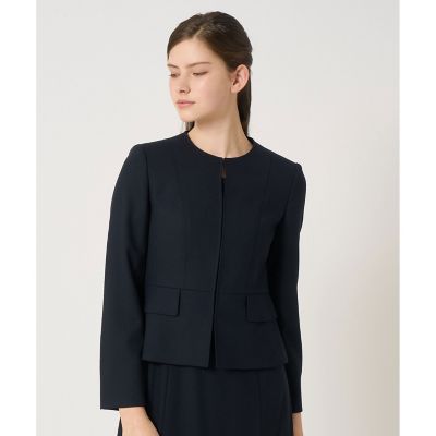 ＜ANAYI＞【セットアップ対応商品】ウールジョーゼットクルー　ジャケット