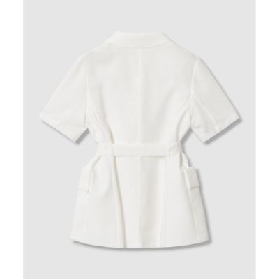 セットアップ対応商品】リネンライクビエラ半袖 ジャケット | ANAYI