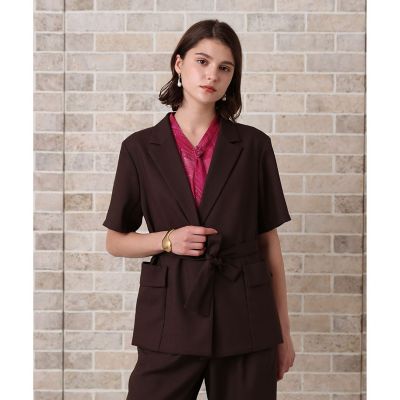 セットアップ対応商品】リネンライクビエラ半袖 ジャケット | ANAYI