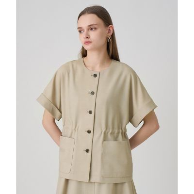 ＜ANAYI＞【セットアップ対応商品】ドライツイル５分袖ジャケット