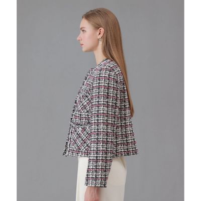 ピンクミックスツイード4ポケットジャケット | ANAYI/アナイ