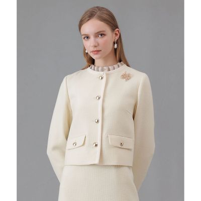 セットアップ対応商品】ウールプリペラノーカラージャケット