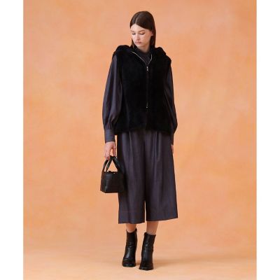 セットアップ対応商品】ライトデニムライクガウチョパンツ