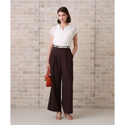 ANAYI/アナイ リネンライクビエラタックパンツ 81ブラウン パンツ・ズボン【三越伊勢丹/公式】