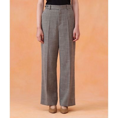 セットアップ対応商品】ポリツイルストレートワイドパンツ