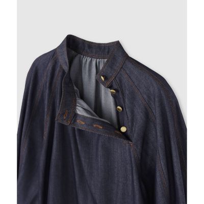 セットアップ対応商品】ライトデニムライクボウブラウス | ANAYI