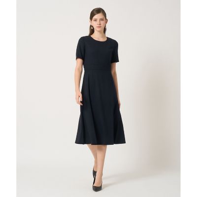 アンタイトル【お呼ばれ】 ジョーゼット オケージョンワンピース　ネイビー お呼ばれドレス】ジョーゼット オケージョンワンピース