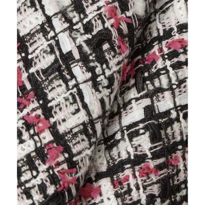 ピンクミックスツイードバイヤスワンピース