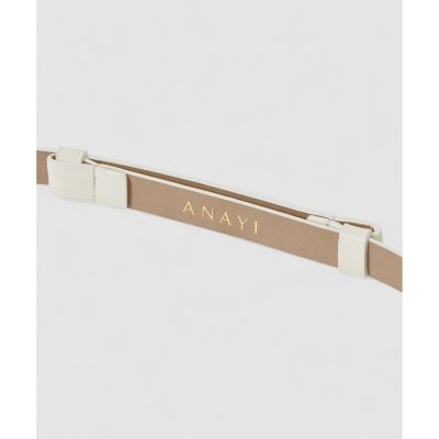 ⭐️美品⭐️ANAYI アナイ　ダブル　バックル　スライド　ベルト　キャメル ⭐️美品⭐️ANAYI アナイ ダブル バックル スライド ベルト