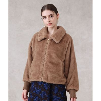 ❣️新品タグ付き❣️フェイクミンクファー フーデッドブルゾン フェイクミンクファーブルゾン | ANAYI/アナイ | 三越伊勢丹