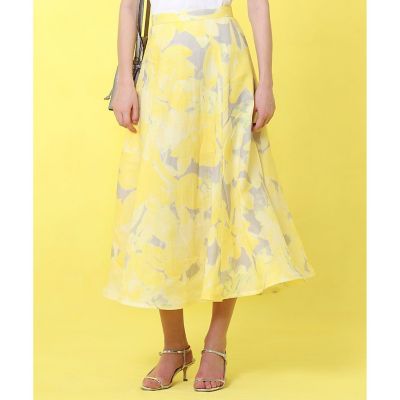 ANAYI/アナイ 【予約商品５月下旬以降順次お届け】ｔｒａｎｓｐａｒｅｎｔ　プリント　リネンスカート