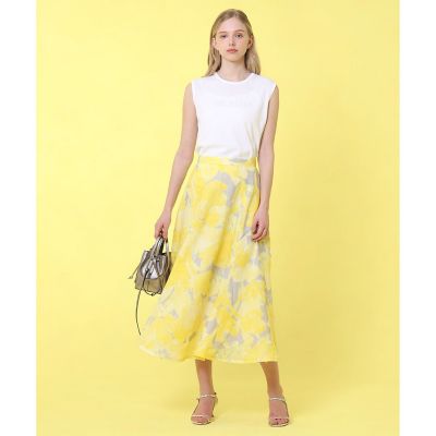 【新品タグ】25SS ANAYI transparent プリントリネンスカート transparent プリント リネンスカート | ANAYI/アナイ
