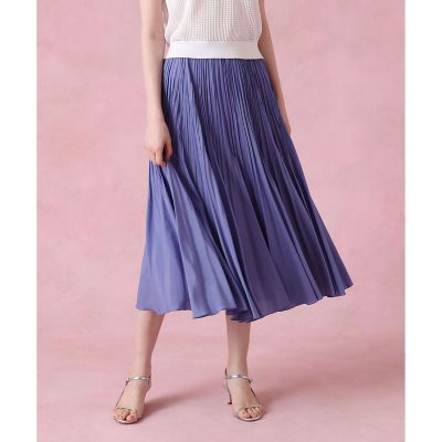 ANAYI/アナイ ライトローンサーキュラーフレアスカート 61ブルー ひざ丈スカート【三越伊勢丹/公式】