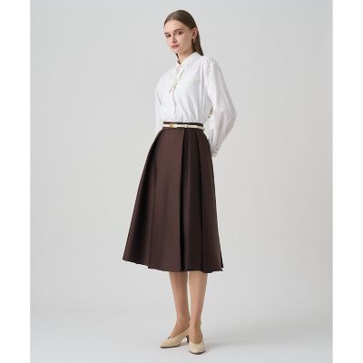 新品タグ付き　ANAYI プリーツスカート　M 2023 ツイルタックプリーツフレア スカート | ANAYI/アナイ | 三越