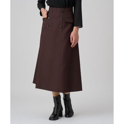 新品　ANAYI ループチェックツイードAラインスカート モノトーンチェックツイード スカート|ANAYI OFFICIAL ONLINE