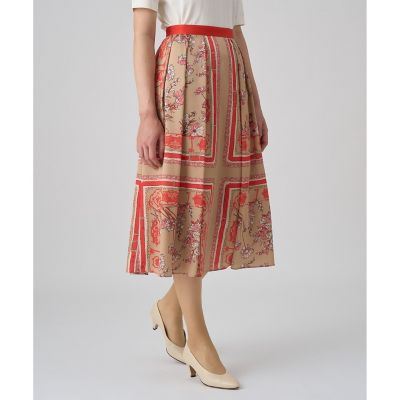 スカーフプリントタック スカート | ANAYI/アナイ | 三越伊勢丹