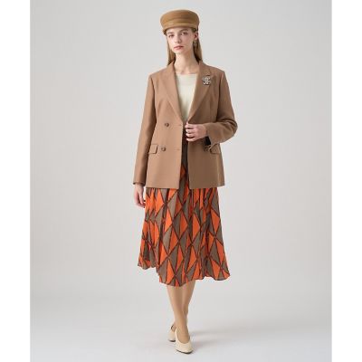 ベルトプリントランダムタック スカート | ANAYI/アナイ | 三越伊勢丹