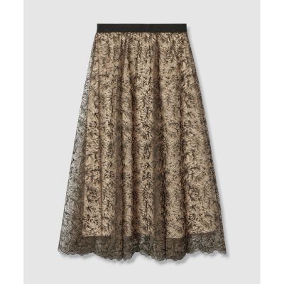 レースフラワーチュールギャザー　スカート