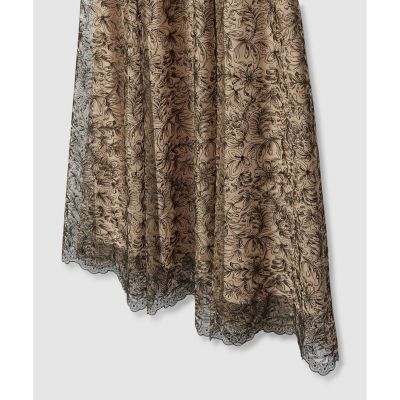 レースフラワーチュールギャザー　スカート