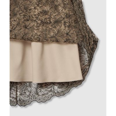 レースフラワーチュールギャザー　スカート