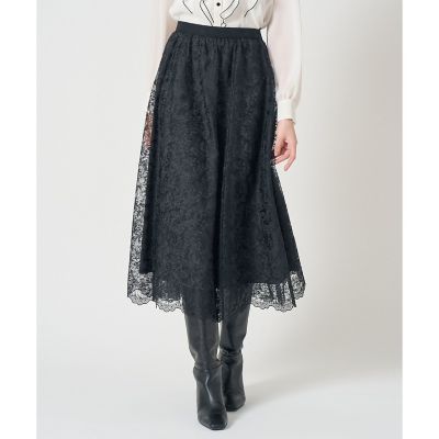 レースフラワーチュールギャザー　スカート