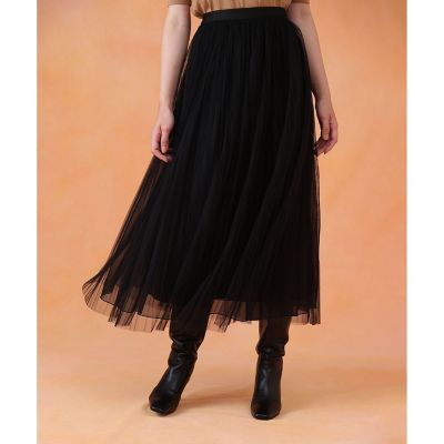 ANAYI ドットオーガンジープリーツ スカート ブラック アナイ ドットオーガンジープリーツ スカート | ANAYI/アナイ | 三越