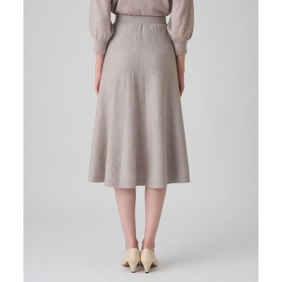 【579】アナイ　ファインメリノフレアニット スカート　グレー　38 579】アナイ ファインメリノフレアニット スカート グレー 38