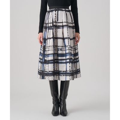 チェックプリントタックギャザーフレアスカート | ANAYI/アナイ | 三越