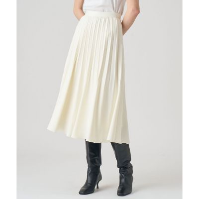 ＜ANAYI＞フェイクスエードプリーツスカート