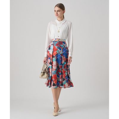 ANAYI メタリックフラワーフレアスカート定価69300円　立体的柄 メタリックフラワーフレア スカート | ANAYI/アナイ | 三越伊勢丹