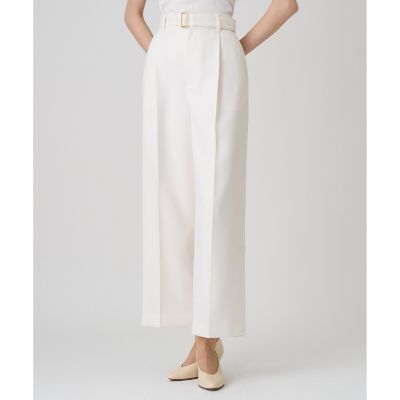 ANAYI/アナイ ブライトツイルタックワイドパンツ 01ホワイト パンツ・ズボン【三越伊勢丹/公式】