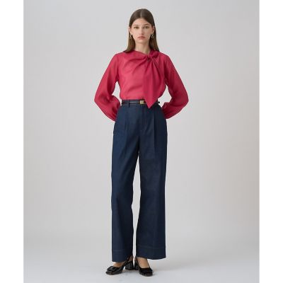 ほぼ未使用 ANAYI 25AW デニムライクタックパンツ ネイビー 完売品 セットアップ対応商品】デニムライクタックパンツ | ANAYI/アナイ