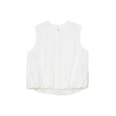 【セットアップ対応商品】ストレッチナイロンバルーンジレ　ブラウス