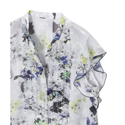 bouquet プリント ミニフリルブラウス | ANAYI/アナイ | 三越