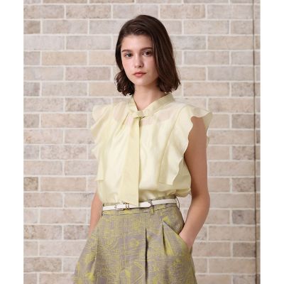 ANAYI/アナイ 【予約商品６月下旬以降順次お届け】シアーオーガンジーボウタイ　ブラウス