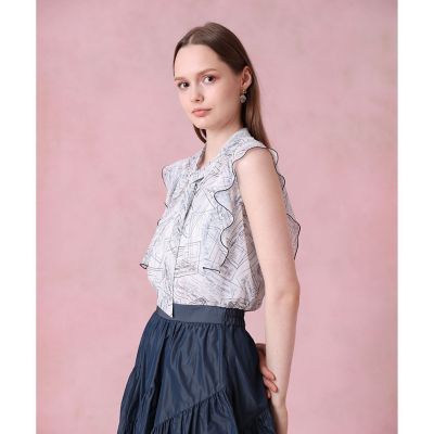 チケットプリントボウタイ ブラウス | ANAYI/アナイ | 三越伊勢丹