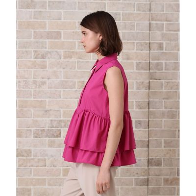 美品✨　アナイ　ライトタフタペプラムギャザーブルゾン　ペプラム　38 M ANAYI（アナイ）の「ライトタフタペプラムギャザーブルゾン（ブルゾン
