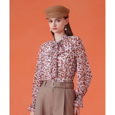 極美品＊ANAYIアナイ フリルカラーバックリボンブラウス 38 ブルー 日本製 極美品＊ANAYIアナイ フリルカラーバックリボンブラウス 38