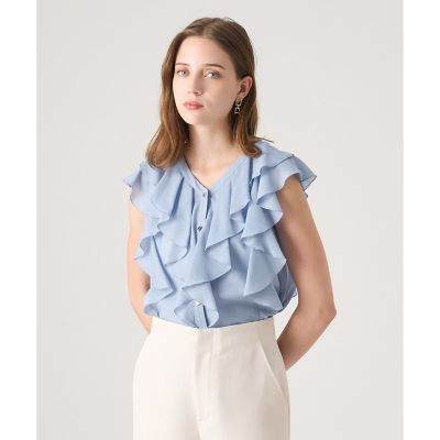 ボイルフリルVネックブラウス | ANAYI/アナイ | 三越伊勢丹オンライン